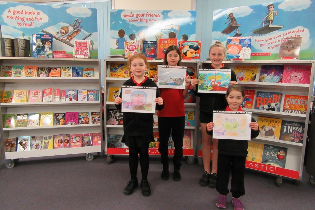 Book Fair Competition winners Tara, Ava, Ashleigh & Kalista (1)